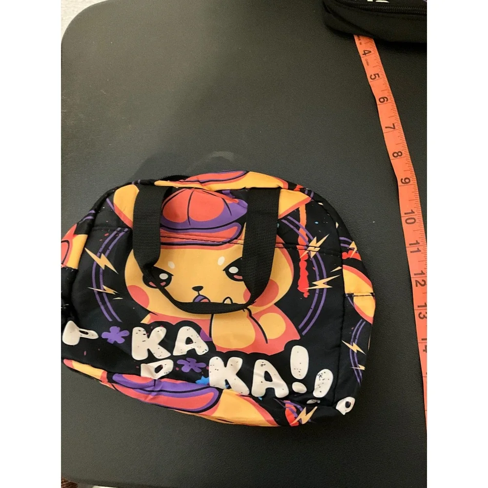 Pokemon Pikachu Graffiti Backpack 3 Piece Set Lunch Bag Pencil Case Pika Pika